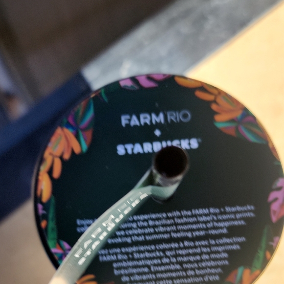 Starbucks x Farm Rio Black Floral Colorful Travel Tumbler - Picture 9 of 11